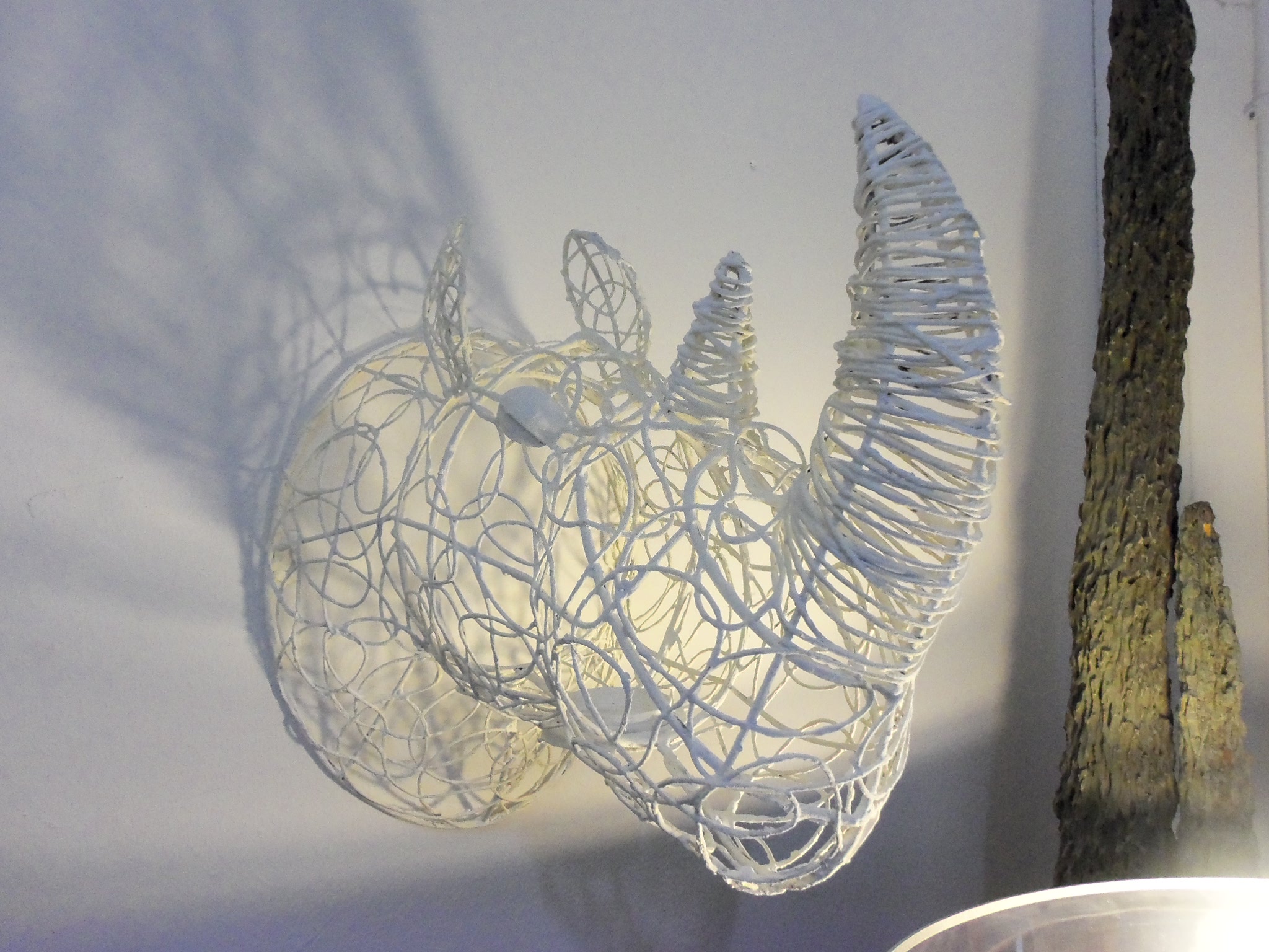 Vintage interior wire work rhino sculpture