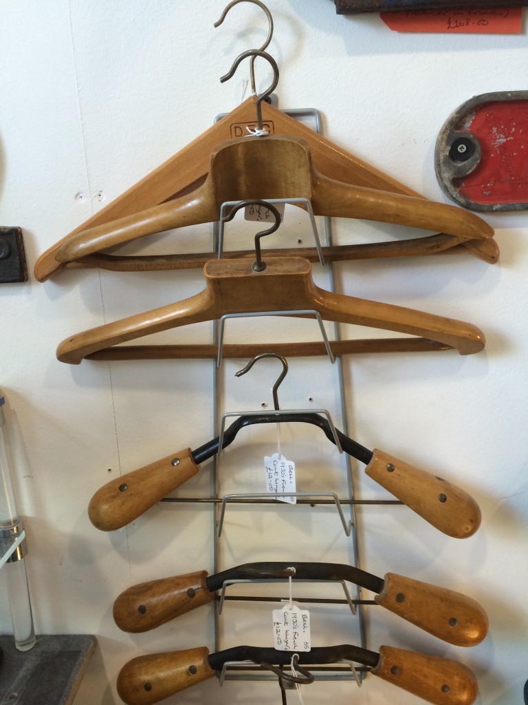 French 1930’s wooden coat hangers