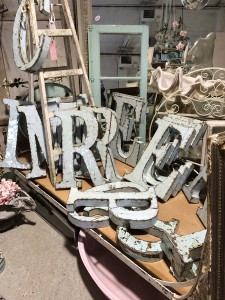 Large Painted Metal Letters